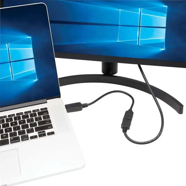 Alt view image 2 of 20 - Tripp Lite 1ft P136-001 DisplayPort To HDMI Video Adapter Converter Black