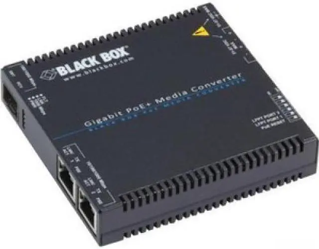 Alt view image 4 of 8 - Black Box Gigabit Poe+ Media Converter - 10/100/1000base-t To Sfp - 2x Poe+ [rj-45] Ports - Gigabit Ethernet - 10/100/1000base-tx, 1000base-x - 1 X Expansion Slots - Sfp - 1 X Sfp Slots - (lgc5210a)