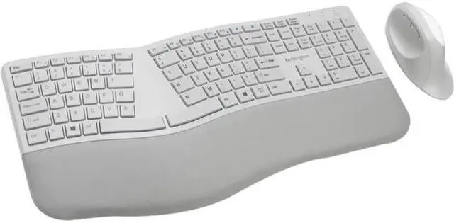 Alt view image 4 of 20 - Kensington Pro Fit K75407US Gray 2.4 GHz and Bluetooth Ergonomic Keyboard and Mouse