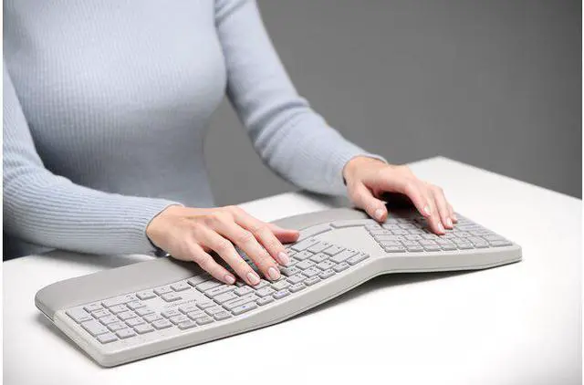 Alt view image 3 of 20 - Kensington Pro Fit K75407US Gray 2.4 GHz and Bluetooth Ergonomic Keyboard and Mouse