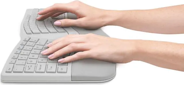 Alt view image 2 of 20 - Kensington Pro Fit K75402US Gray 2.4 GHz and Bluetooth Ergonomic Keyboard