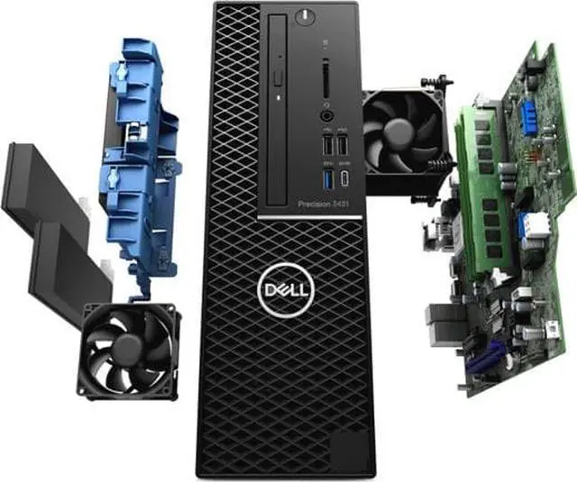 Alt view image 2 of 10 - Dell Precision 3431 SFF Desktop Computer i5-9500 8GB 256GB SSD Win 10 Pro DVDW