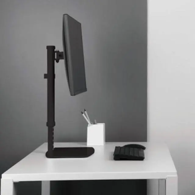 Alt view image 4 of 20 - Tripp Lite Single-Display Monitor Stand - Height Adjustable, 17" to 27" Monitors - Up to 27" Screen Support - 13.23 lb Load Capacity - 21.3" Height x 12.6" Width x 7.9" D