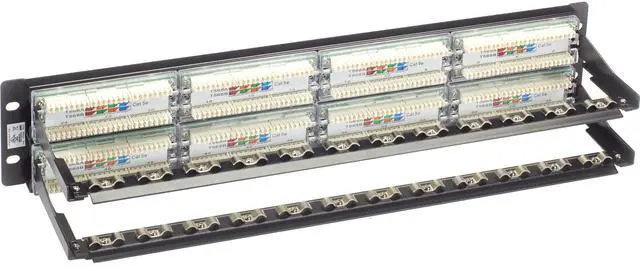 Alt view image 4 of 11 - Black Box GigaBase CAT5e Patch Panel - 2U, Unshielded, 48-Port
