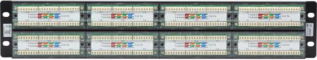 Alt view image 3 of 11 - Black Box GigaBase CAT5e Patch Panel - 2U, Unshielded, 48-Port