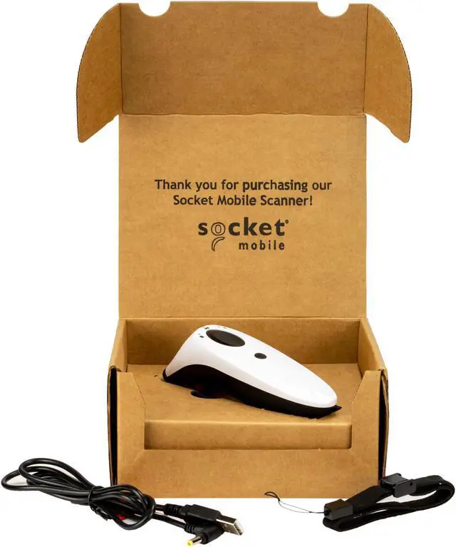 Alt view image 4 of 12 - Socket Mobile SocketScan S700 Handheld Barcode Scanner - Wireless Connectivity - 20" Scan Distance - 1D - Imager - Bluetooth - White