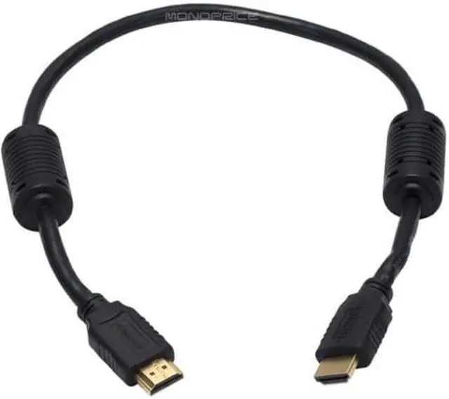 Alt view image 8 of 20 - Monoprice HDMI Cable - 1.5 Feet - Black | High Speed, 4K@60Hz, HDR, 18Gbps, YUV 4:4:4, 28AWG, Compatible with HD TV and More - Select Series