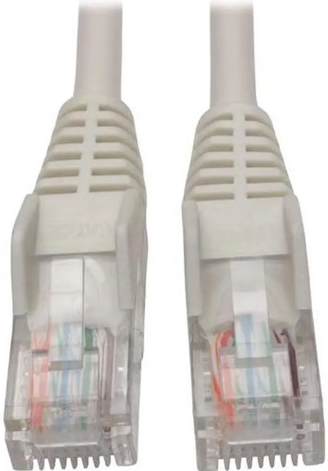 Alt view image 4 of 17 - Tripp Lite N001-015-WH Cat5E 350 Mhz Snagless Molded Utp Patch Cable (Rj45 M/M) , White, 15 Ft. - Patch Cable - Rj-45 (M) To Rj-45 (M) - 15 Ft - Utp - Cat 5E - Ieee 802.3Ab/Ieee 802.5 - Molded, Snagl