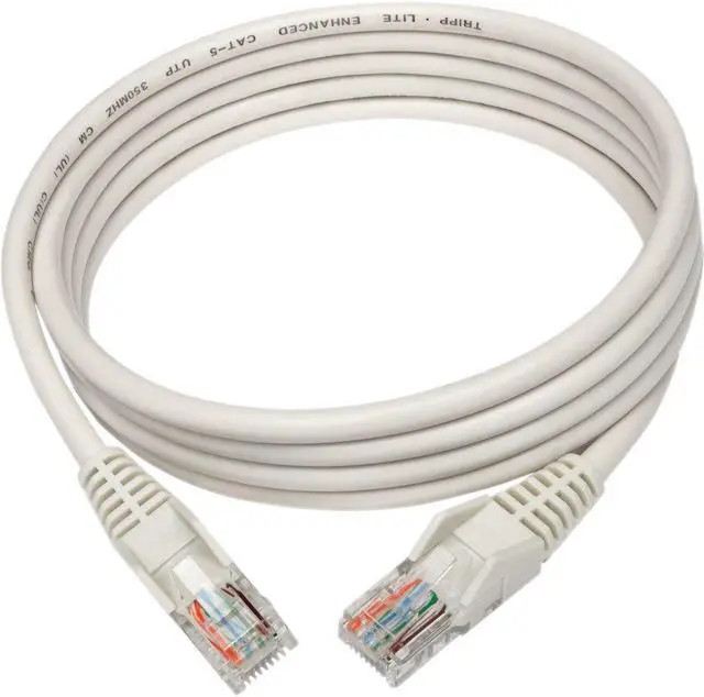 Alt view image 6 of 17 - Tripp Lite N001-015-WH Cat5E 350 Mhz Snagless Molded Utp Patch Cable (Rj45 M/M) , White, 15 Ft. - Patch Cable - Rj-45 (M) To Rj-45 (M) - 15 Ft - Utp - Cat 5E - Ieee 802.3Ab/Ieee 802.5 - Molded, Snagl