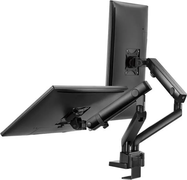 Main image of Amer Networks - HYDRA2B - Amer Mounting Arm for Curved Screen Display, Flat Panel Display - Matte Black - 2 Display(s)