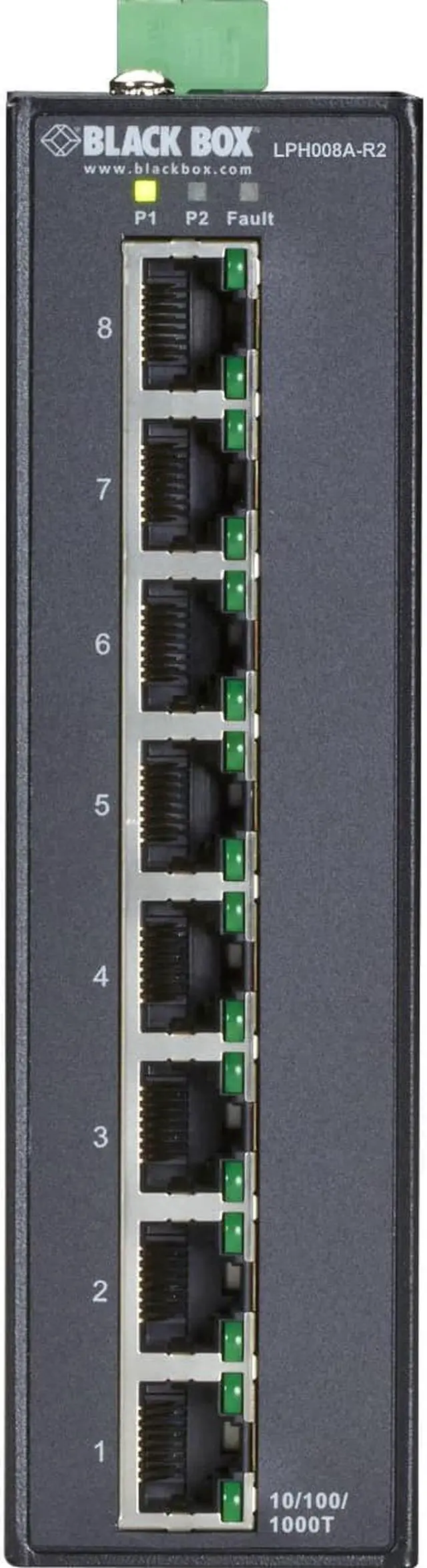Alt view image 6 of 12 - Black Box Network Services LPH008A-R2 Hardened Gigabit Poe Plus Switch, 8-Port