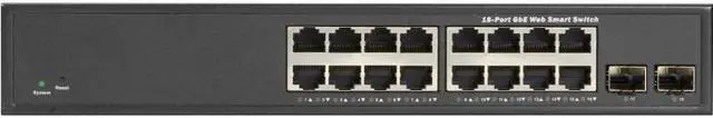 Alt view image 2 of 8 - Black Box Gigabit Ethernet Switch Web Smart Eco Fanless 18-Port LGB2118AR2