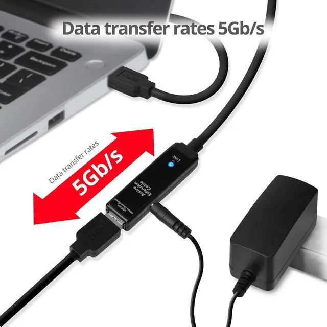 Alt view image 9 of 20 - SIIG USB 3.0 Active Repeater Cable - 25M