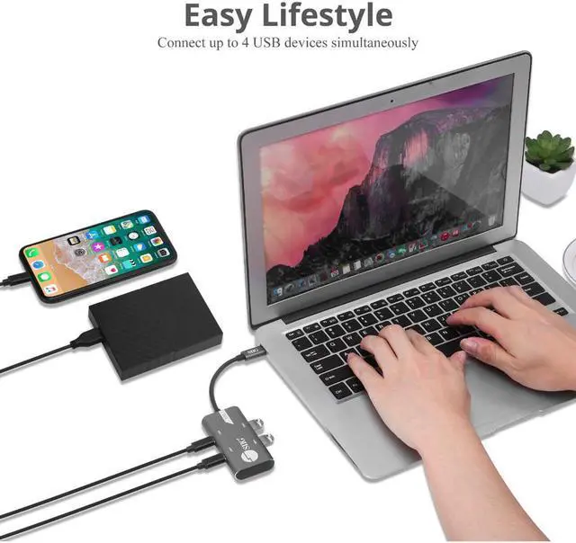 Alt view image 8 of 14 - Siig 4-Port Usb 3.1 Gen 2 10G Hub - 2A2c