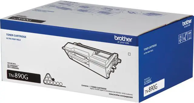 Alt view image 3 of 18 - Brother TN890G TAA-Compliant Ultra High-yield Black Toner Cartridge
