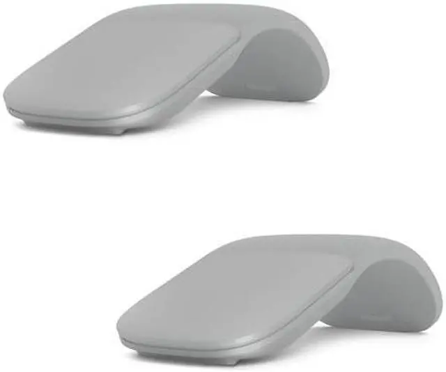 Main image of Microsoft Surface Arc Touch Mouse Platinum + Surface Arc Touch Mouse Platinum - Wireless - Bluetooth Connectivity - Ultra-slim & lightweight - Innovative full scroll plane