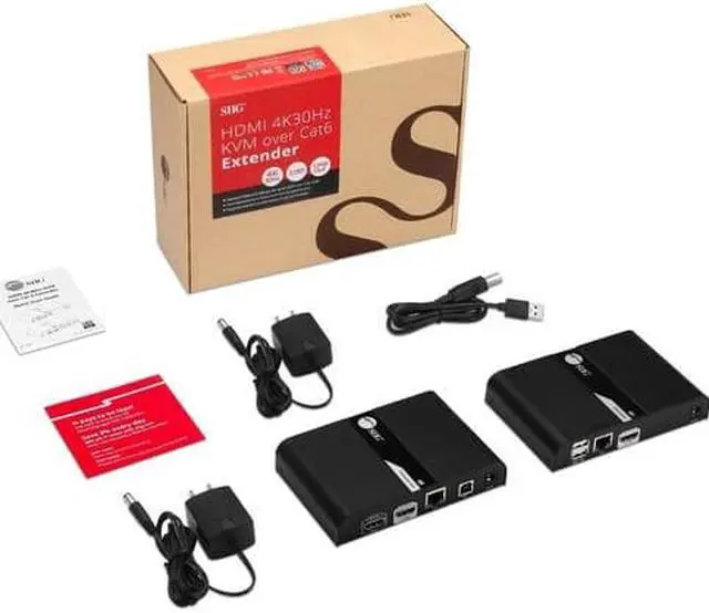 Alt view image 2 of 11 - SIIG HDMI 4K30Hz KVM over Cat 6 Extender Receiver CEH25H11S1