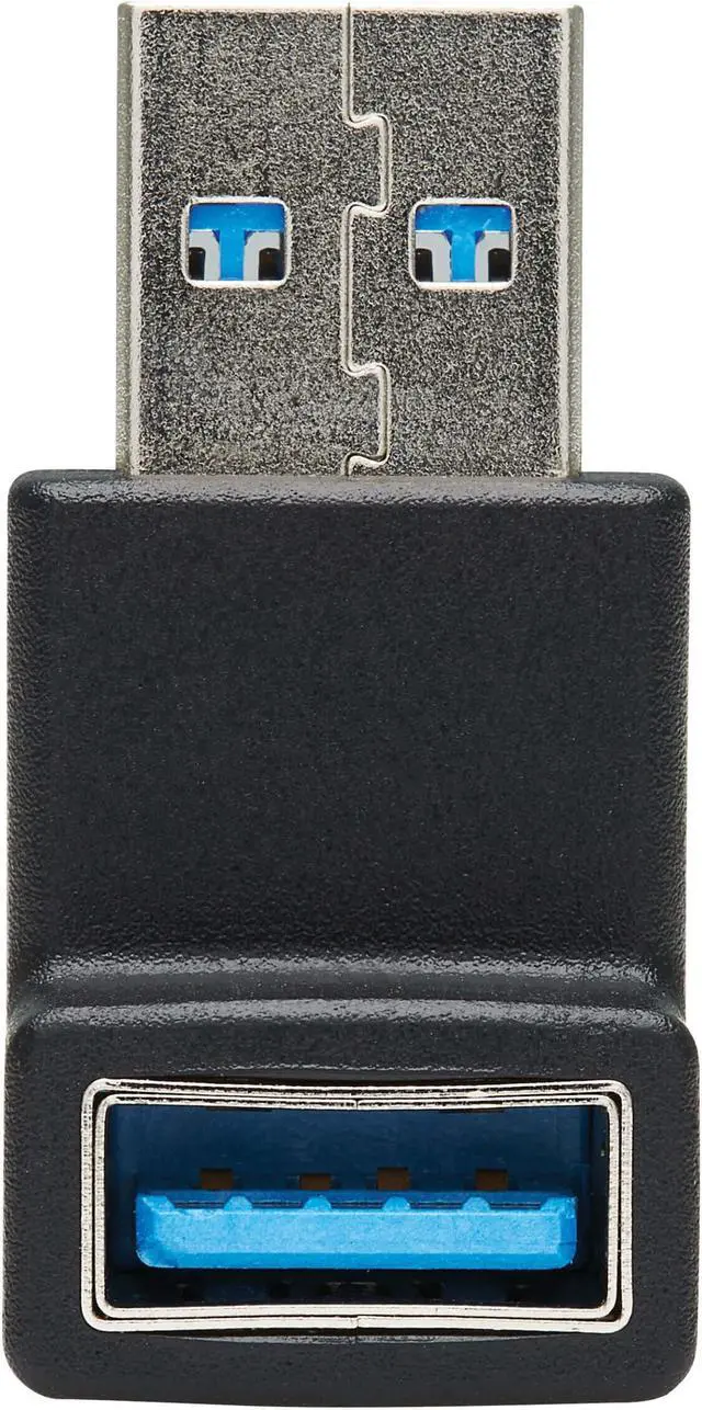 Alt view image 3 of 11 - Tripp Lite USB 3.0 SuperSpeed Adapter - USB-A to USB-A, M/F, Down Angle, Black