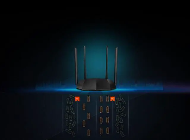 Alt view image 4 of 20 - Tenda AC8 IEEE 802.11ac Ethernet Wireless Router - 2.40 GHz ISM Band - 5 GHz UNII Band - 4 x Antenna(4 x External) - 150 MB/s Wireless Speed - 3 x Network Port - 1 x Broadband Port - Gigabit Ethernet