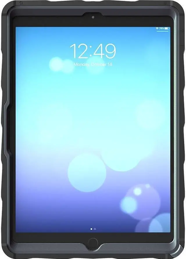 Alt view image 2 of 17 - Gumdrop DropTech Clear for iPad 10.2 Case - For Apple iPad (7th Generation) Tablet - Apple Logo - Clear, Black - Scratch Resistant, Impact Resistant, Drop Resistant, Shock Absorbing, Smudge Resistant,