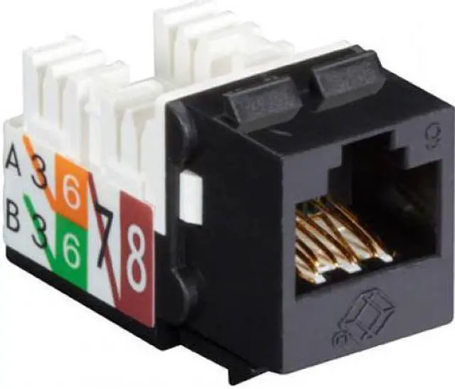 Alt view image 3 of 7 - Black Box GigaTrue2 CAT6 Keystone Jack Unshielded Black FMT631-R3
