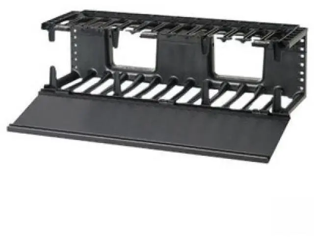 Alt view image 5 of 7 - Panduit NMF2  NetManager HC Horizontal Single-Sided Manager - 2RU - Black - Includes Manager, cover, hardware kit  - ABS Body Material - PVC Cover Material