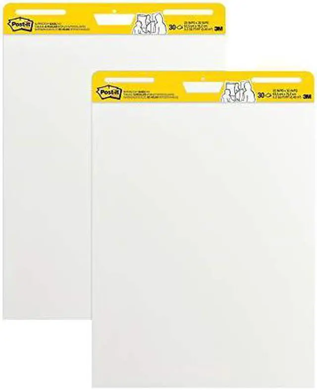 Post-it - Self-Stick Easel Pads, White, 30 Sheets - 4 Pack