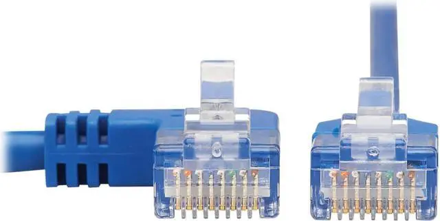 Alt view image 2 of 13 - TRIPP LITE N204-S01-BL-LA LEFT-ANGLE CAT6 GIGABIT MOLDED SLIM UTP ETHERNET CABLE (RJ45 LEFT-ANGLE M TO RJ4