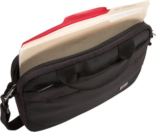 Alt view image 4 of 12 - Case Logic Advantage Adva-111 Black Carrying Case (Attaché) For 10" To 12" Notebook - Black