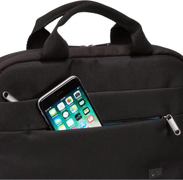 Alt view image 8 of 12 - Case Logic Advantage Adva-111 Black Carrying Case (Attaché) For 10" To 12" Notebook - Black