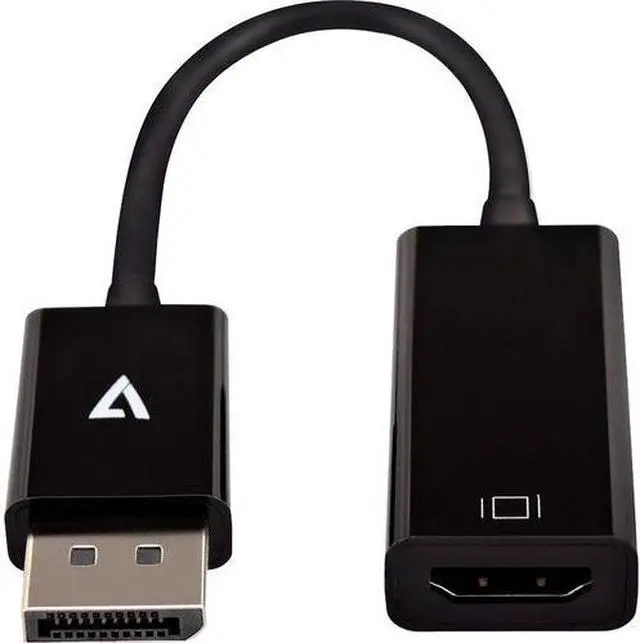 Alt view image 2 of 3 - V7 Displayport to HDMI Adapter Black Slim