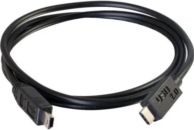 Alt view image 7 of 9 - C2G 28855 6FT USB 2.0 USB-C TO USB MINI-B CABLE M/M - BLACK