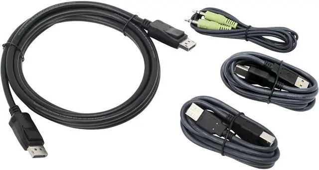 Alt view image 4 of 11 - Iogear 10 Ft. Displayport Usb Kvm Cable Kit With Audio (Taa)