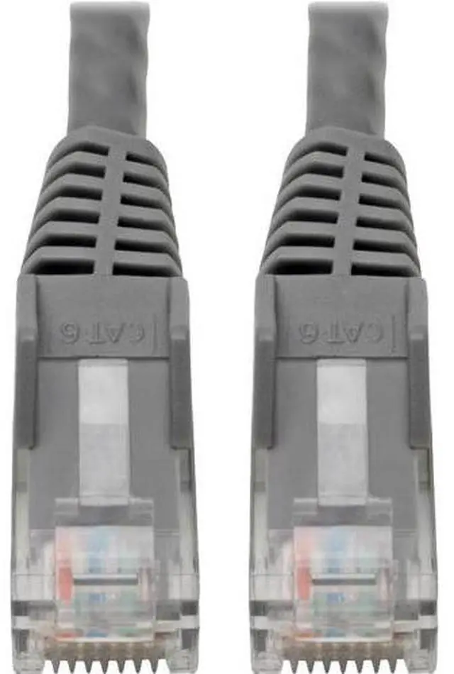 Alt view image 5 of 18 - Tripp Lite N201-06N-GY Premium Cat6 Gigabit Snagless Molded Utp Patch Cable, 24 Awg, 550 Mhz/1 Gbps (Rj45 M/M) , Gray, 6 In. - Patch Cable - Rj-45 (M) To Rj-45 (M) - 5.9 In - Utp - Cat 6 - Ieee 802.3