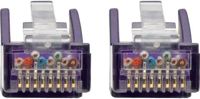 Alt view image 6 of 14 - TRIPP LITE N201-015-PU 15 ft. Cat 6 Purple Snagless Molded UTP Patch Cable (RJ45 M/M)