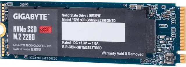 Alt view image 5 of 10 - Gigabyte GP-GSM2NE3256GNTD 256GB Solid State Drive - M.2 2280 Internal - PCI Express NVMe (PCI Express NVMe 3.0 x4) - Desktop PC Device Supported - 1700 MB/s Maximum Read Transfer Rate