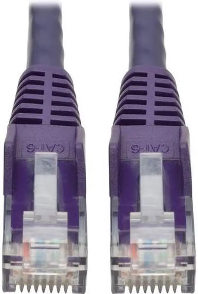Alt view image 3 of 14 - TRIPP LITE N201-015-PU 15 ft. Cat 6 Purple Snagless Molded UTP Patch Cable (RJ45 M/M)