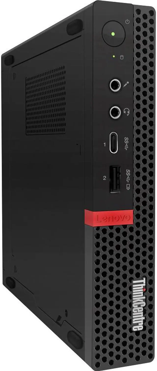 Alt view image 7 of 10 - Lenovo ThinkCentre M720q 10T700CNUS Desktop Computer - Core i5 i5-9400T - 8 GB RAM - 256 GB SSD - Tiny - Black - Windows 10 Pro 64-bit - Intel UHD Graphics 630 - English Keyboard - Wireless LAN - Blue