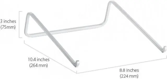 Alt view image 6 of 18 - Rain Design mBar Notebook Stand - 3" x 8.8" x 10.4" - Anodized Aluminum - Silver