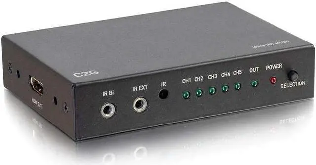 Alt view image 8 of 16 - C2G HDMI SELECTOR SWITCH 5X1-4K