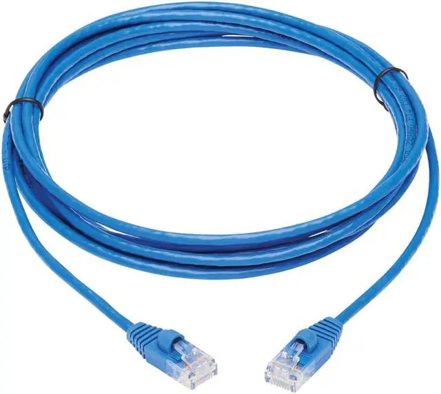 Alt view image 4 of 18 - Tripp Lite Cat6a 10G Snagless Molded Slim Utp Network Patch Cable (M/M) Blue 10 Ft.