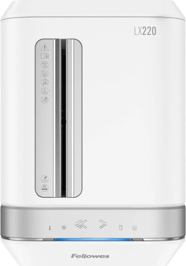 Alt view image 8 of 20 - Fellowes - 5015501 - Fellowes Powershred LX220 Micro-Cut Shredder (White) - Micro Cut - 20 Per Pass - for shredding
