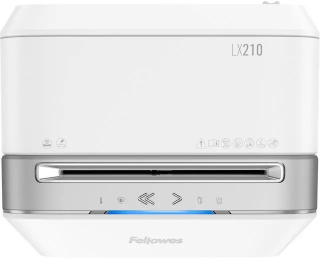 Alt view image 5 of 20 - Fellowes - 5015301 - Fellowes Powershred LX210 Micro-Cut Shredder (White) - Micro Cut - 16 Per Pass - for shredding