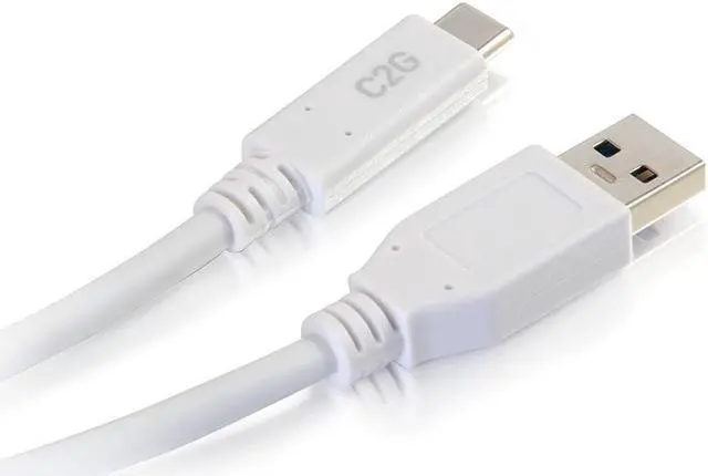 Main image of C2G 28837 C2G 10FT USB 3.0 USB TYPE C TO USB A USB CABLE WHITE M/M