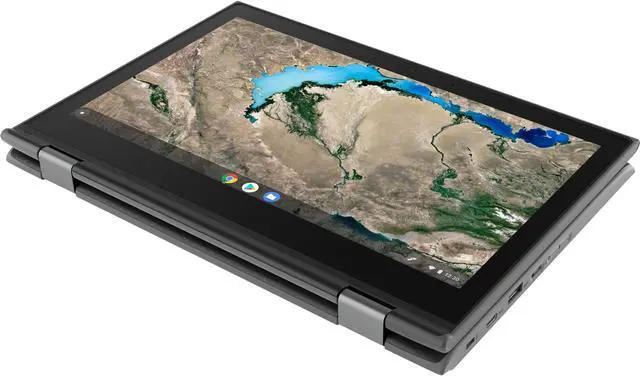 Alt view image 4 of 18 - Lenovo 300e Chromebook 2nd Gen 82CE0000US 11.6" Touchscreen Convertible 2 in 1 Chromebook - HD - 1366 x 768 - AMD A-Series A4-9120C Dual-core (2 Core) 1.60 GHz - 4 GB Total RAM - 32 GB Flash Memory - Black