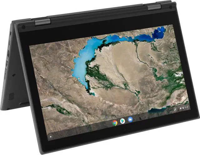 Alt view image 7 of 18 - Lenovo 300e Chromebook 2nd Gen 82CE0000US 11.6" Touchscreen Convertible 2 in 1 Chromebook - HD - 1366 x 768 - AMD A-Series A4-9120C Dual-core (2 Core) 1.60 GHz - 4 GB Total RAM - 32 GB Flash Memory - Black