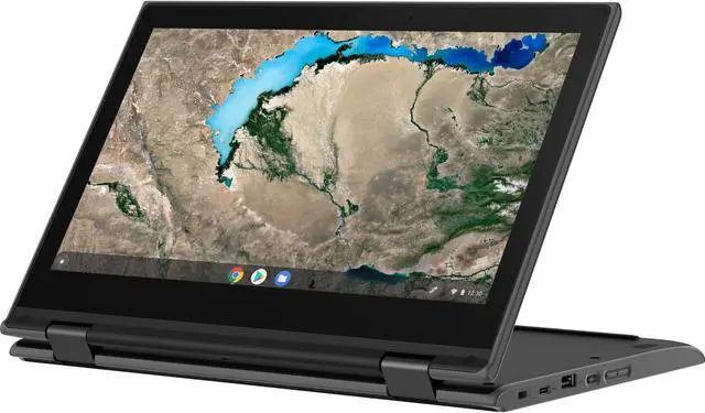 Alt view image 3 of 18 - Lenovo 300e Chromebook 2nd Gen 82CE0000US 11.6" Touchscreen Convertible 2 in 1 Chromebook - HD - 1366 x 768 - AMD A-Series A4-9120C Dual-core (2 Core) 1.60 GHz - 4 GB Total RAM - 32 GB Flash Memory - Black