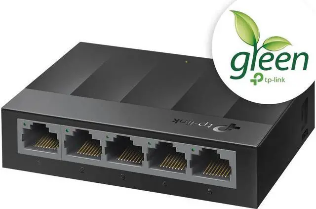 Alt view image 4 of 20 - TP-Link Litewave 5 Port Gigabit Ethernet Switch | Desktop Ethernet Splitter | Plastic Case | Unshielded Network Switch | Plug & Play | Fanless Quiet | Unmanaged (LS1005G)