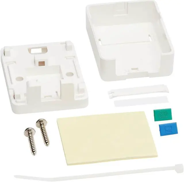 Alt view image 2 of 19 - Tripp Lite Surface-Mount Box for Keystone Jack 1 Port White N082001WH
