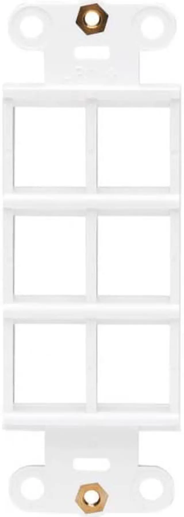 Alt view image 5 of 13 - Tripp Lite Center Plate Insert Decora Style - Vertical 6 Ports